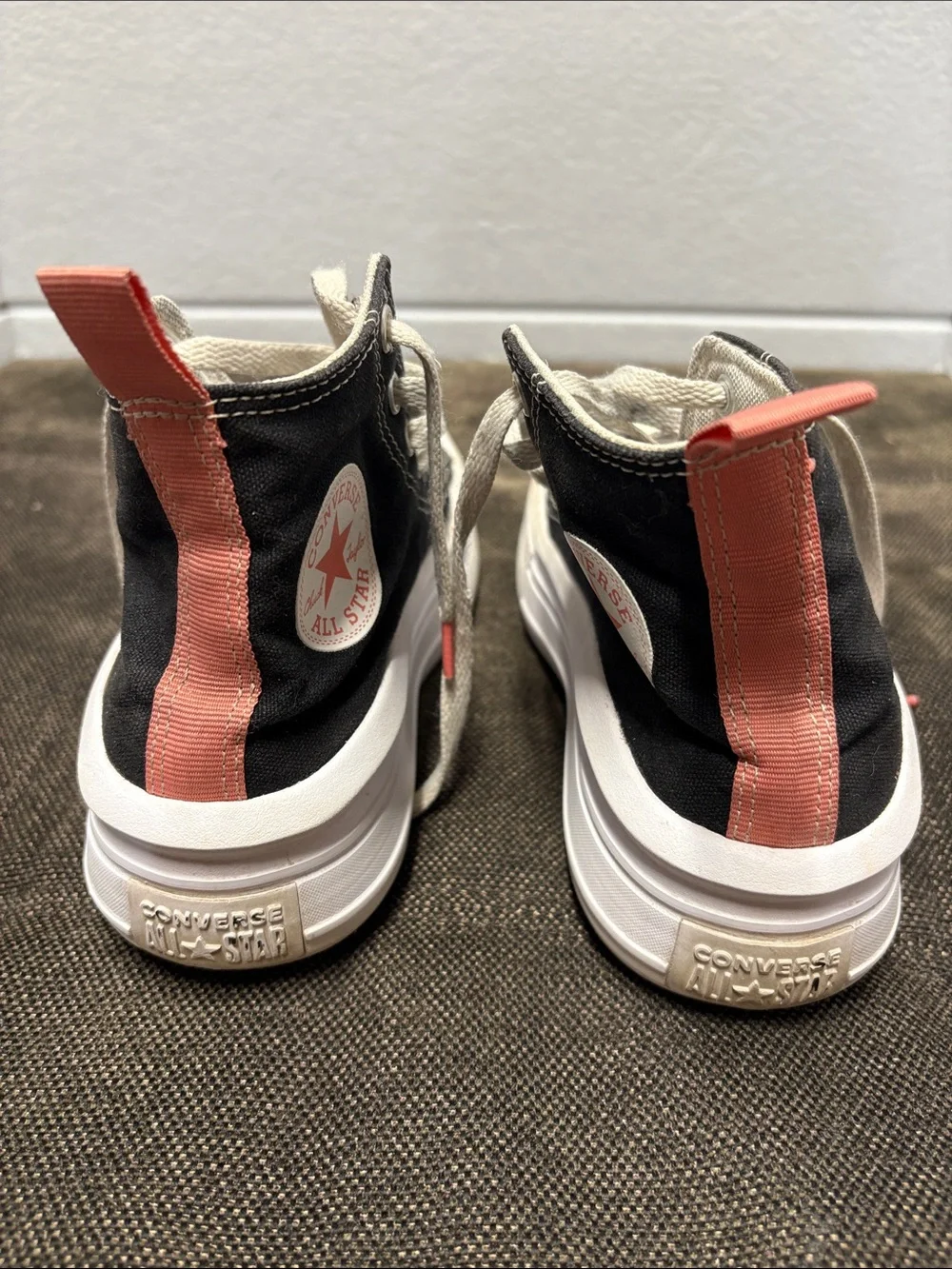 Converse Chuck Taylor All Star Move Hi Kids' Shoes Black/Pink Salt/White 371527F